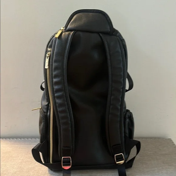 Itzi Ritzi Diaper Bag Backpack Black and Gold, Large Capacity Boss Baby Bag - Picture 4 of 10